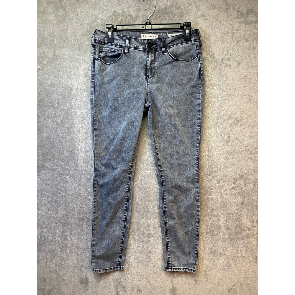 Bullhead Denim Co Grey Acid Wash Skinny Jegging Jeans Womens Size 7